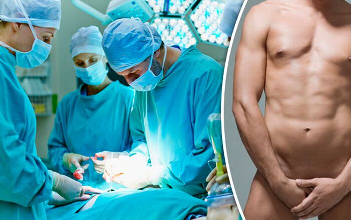 Surgical growth in the penis