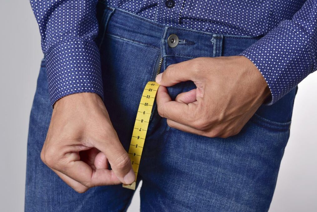 Measurement of penis size after enlargement